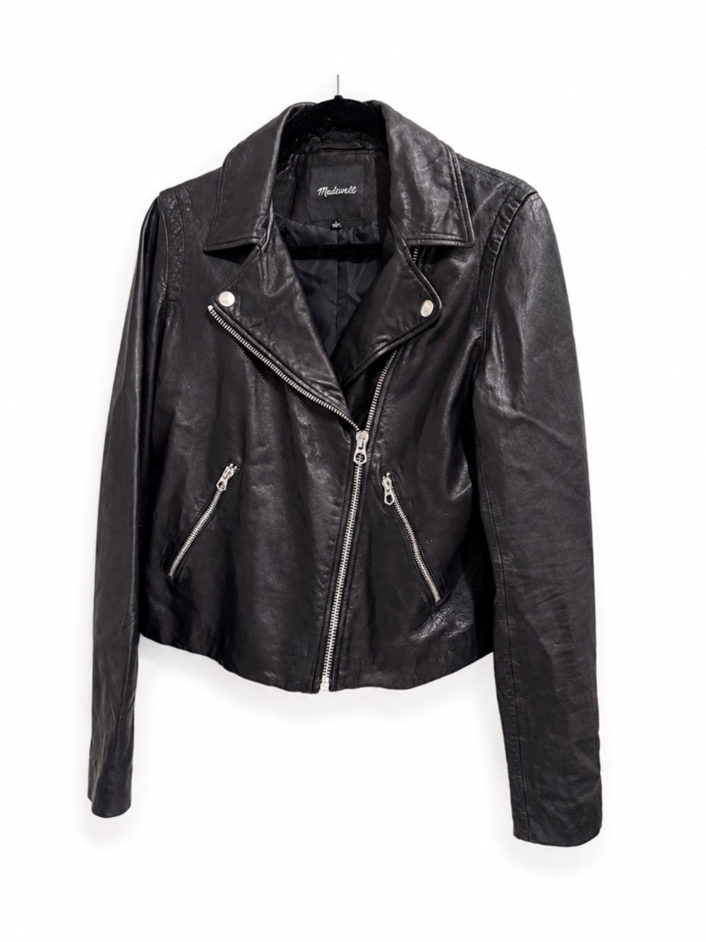 Madewell Washed Lamb Leather Motorcycle Jacket Buttery Soft Size L